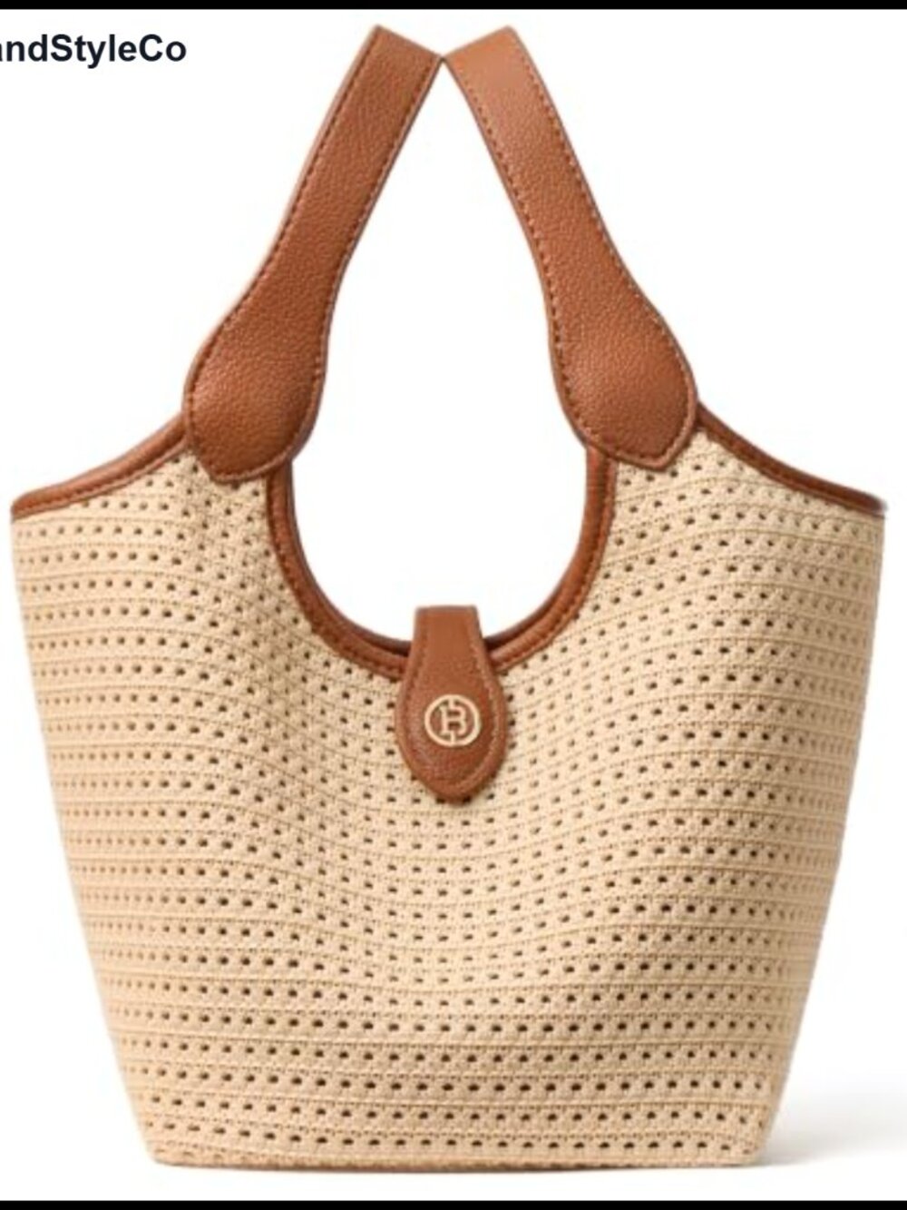Vegan Leather Small Bucket Crossbody Bag Adjustable Strap